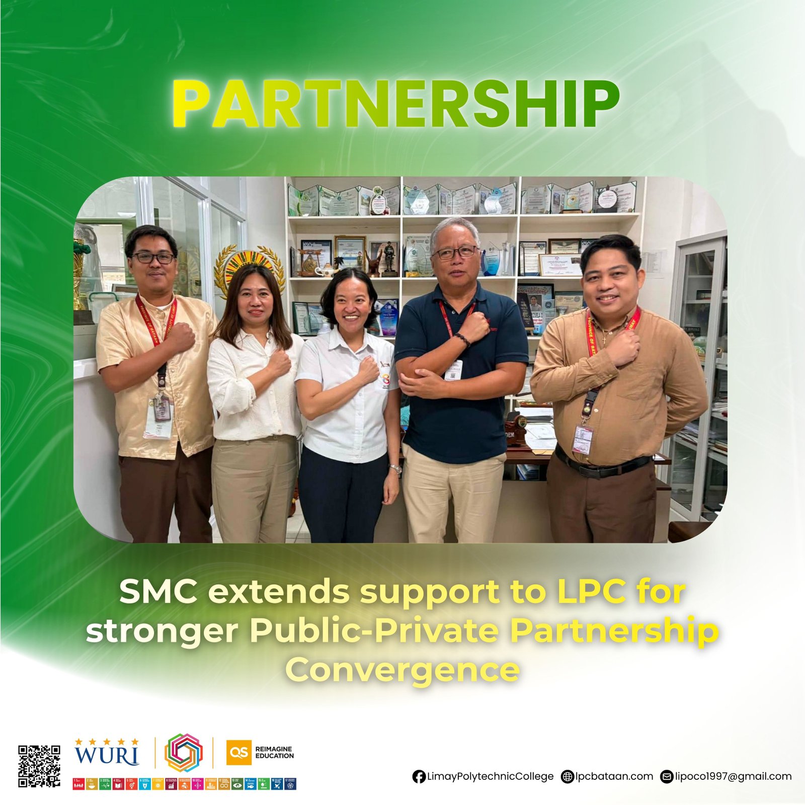 𝗣𝗔𝗥𝗧𝗡𝗘𝗥𝗦𝗛𝗜𝗣 | SMC extends support to LPC for stronger Public-Private Partnership Convergence