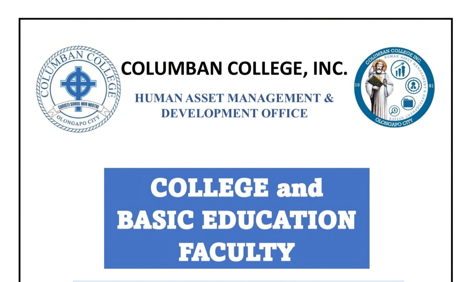 Dr. De Leon conducts Inset Training at Columban College