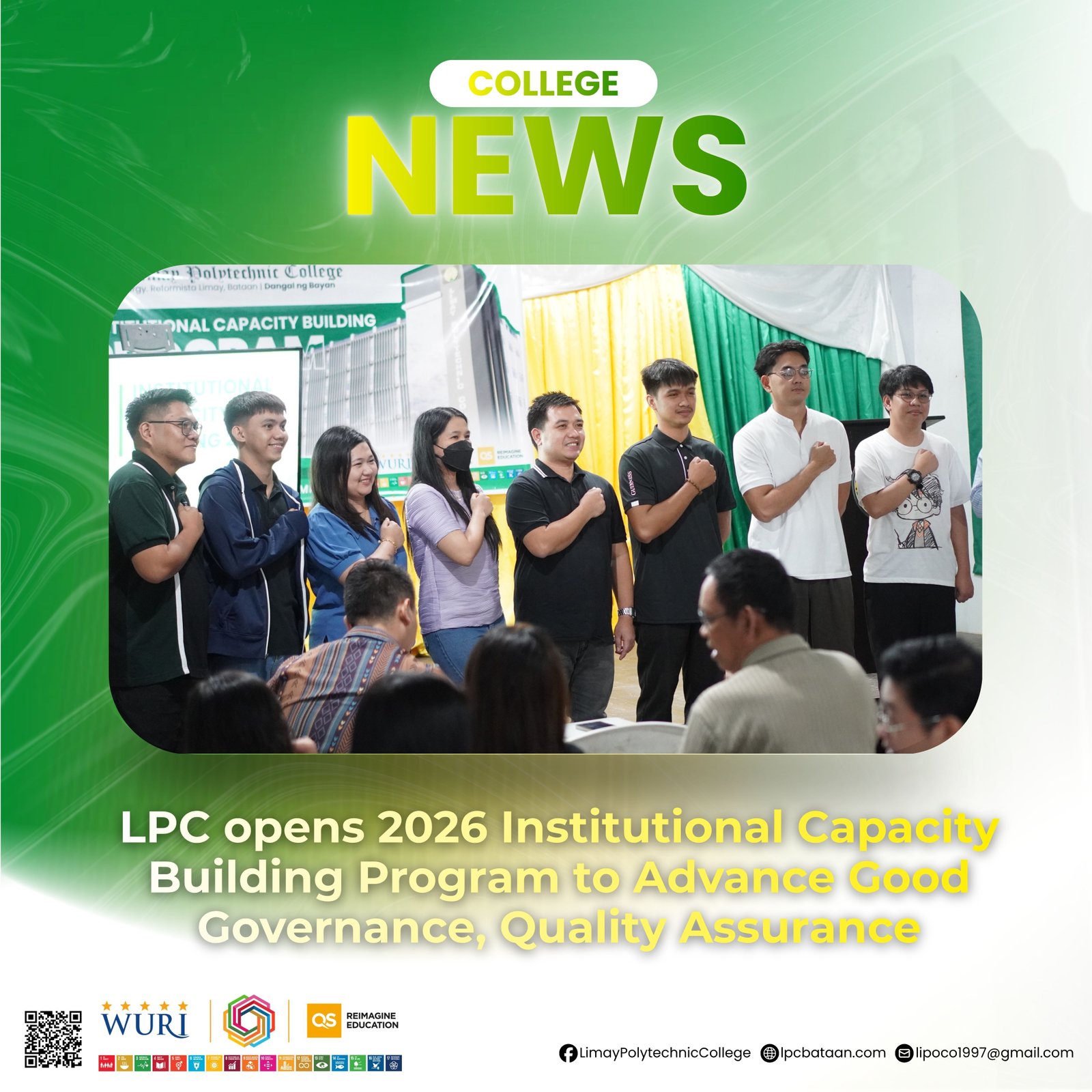 𝗖𝗢𝗟𝗟𝗘𝗚𝗘 𝗡𝗘𝗪𝗦 | LPC opens 2026 Institutional Capacity Building Program to Advance Good Governance, Quality Assurance