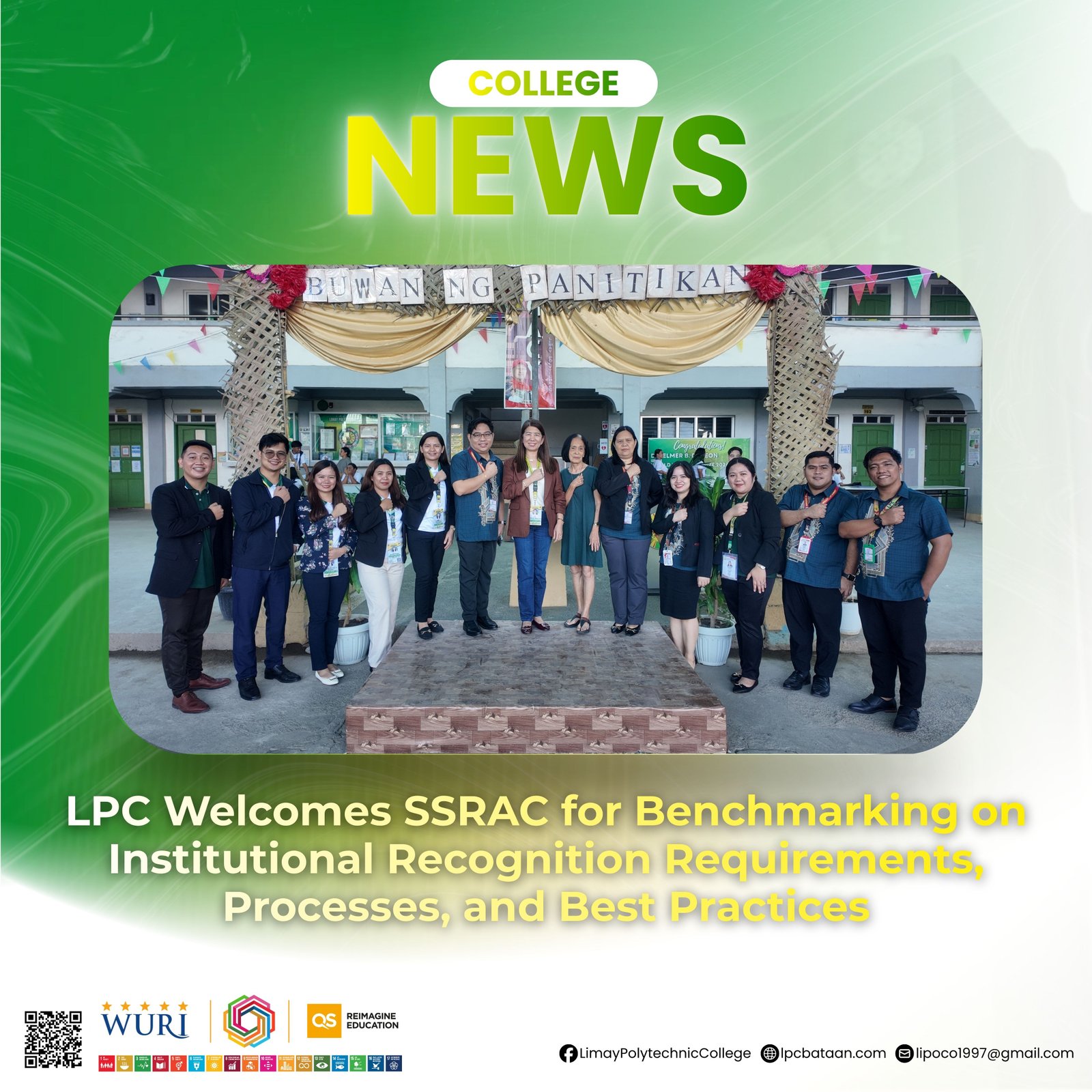 𝗖𝗢𝗟𝗟𝗘𝗚𝗘 𝗡𝗘𝗪𝗦 | LPC Welcomes SSRAC for Benchmarking on Institutional Recognition Requirements, Processes, and Best Practices