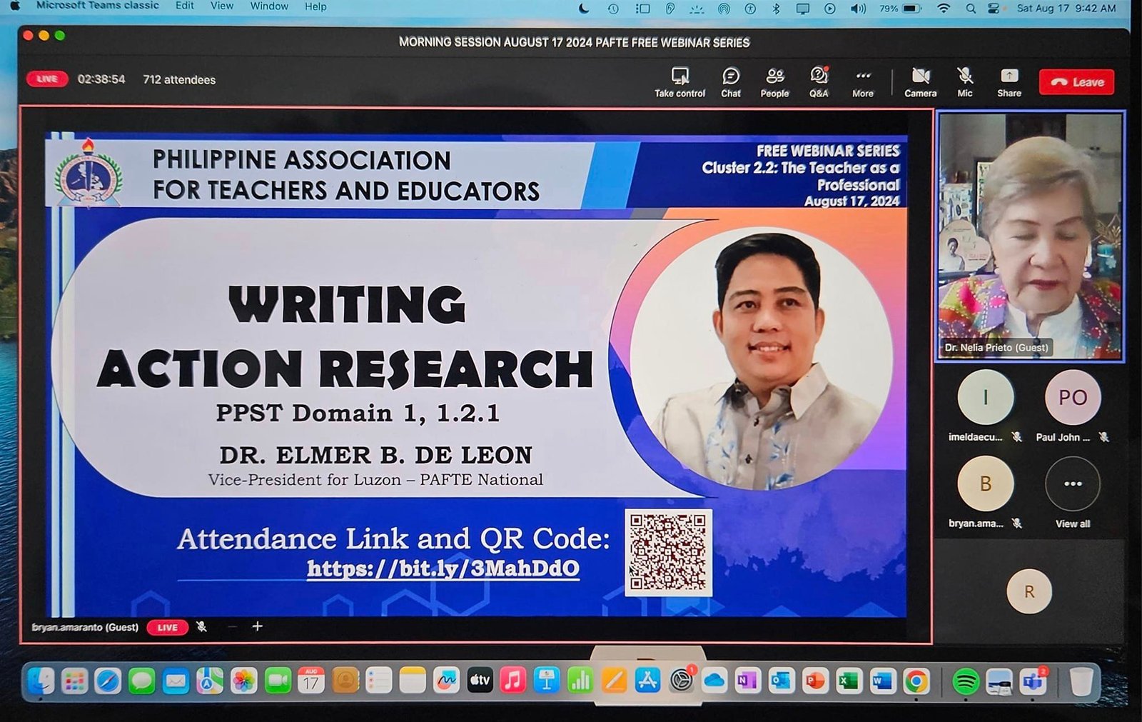 Dr. De Leon mentors New LPTs on Action Research