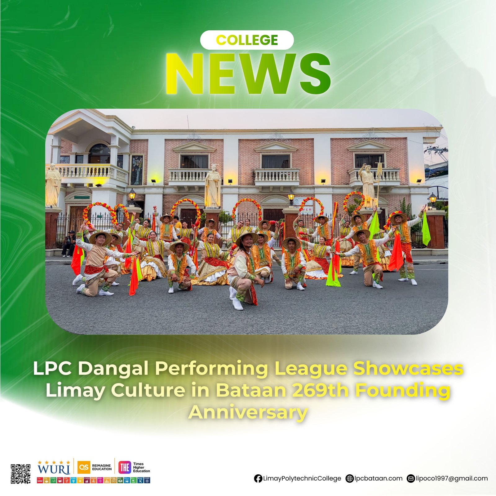 𝗖𝗢𝗟𝗟𝗘𝗚𝗘 𝗡𝗘𝗪𝗦 | LPC Dangal Performing League Showcases Limay Culture in Bataan 269th Founding Anniversary