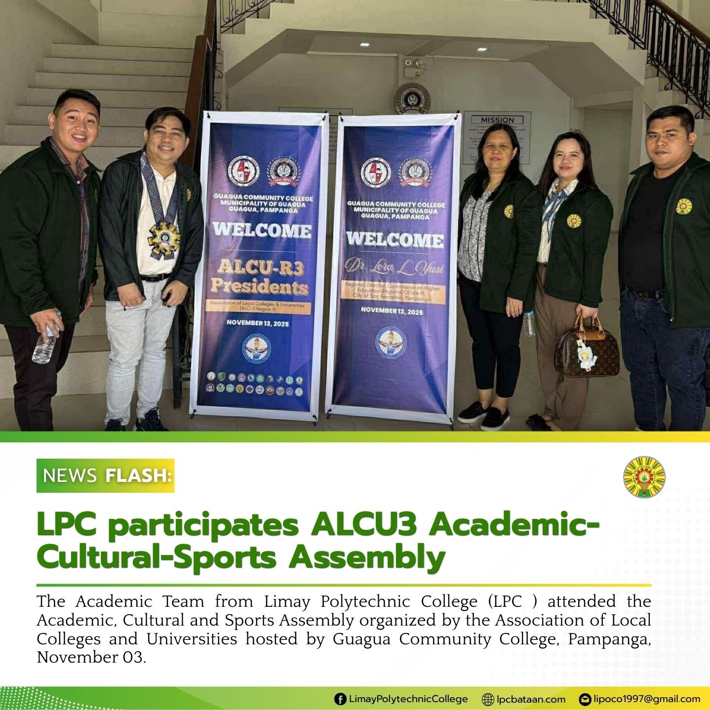 𝗡𝗘𝗪𝗦 𝗙𝗟𝗔𝗦𝗛 | LPC participates ALCU3 Academic-Cultural-Sports Assembly