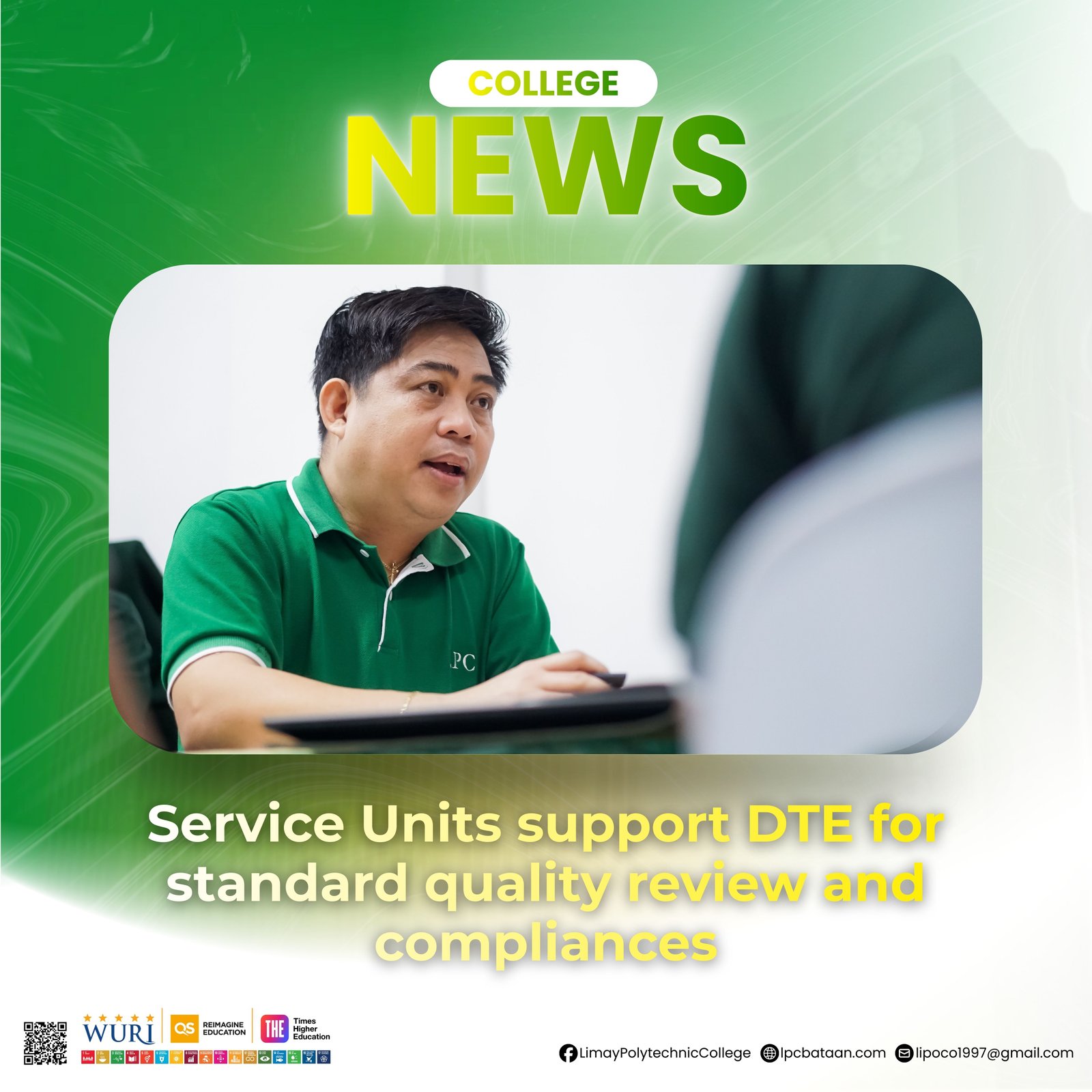 𝗖𝗢𝗟𝗟𝗘𝗚𝗘 𝗡𝗘𝗪𝗦 | Service Units support DTE for standard quality review and compliances