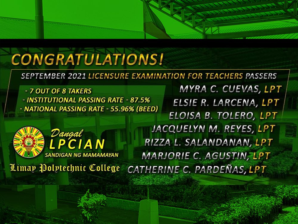 Congratulations to our new LPTs