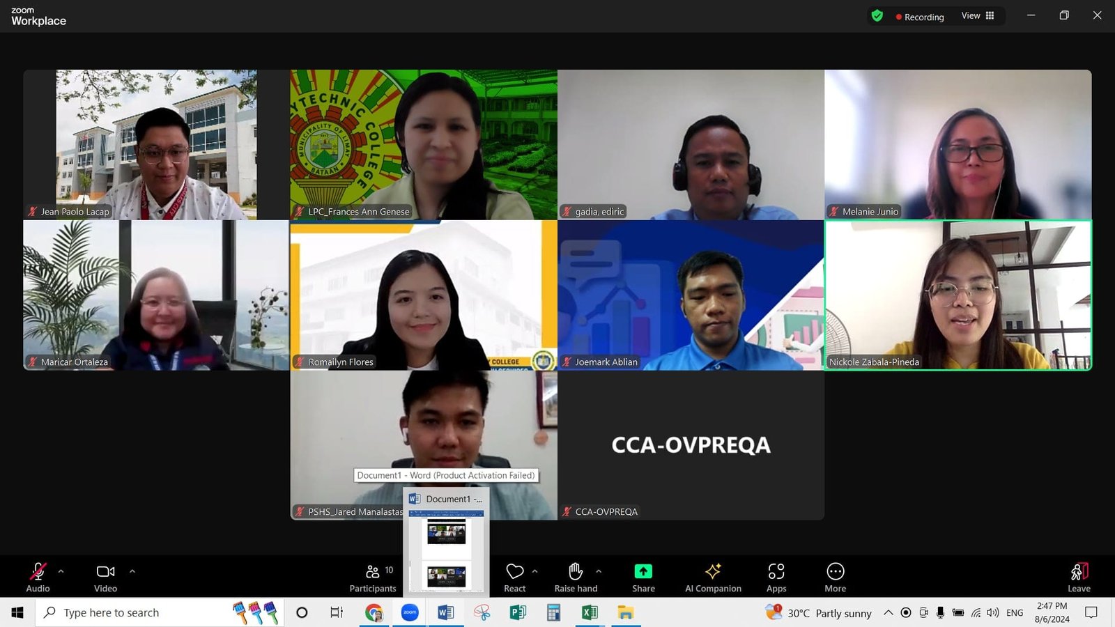 LPC-initiated activities set at ALCUR3 ResCom Meeting