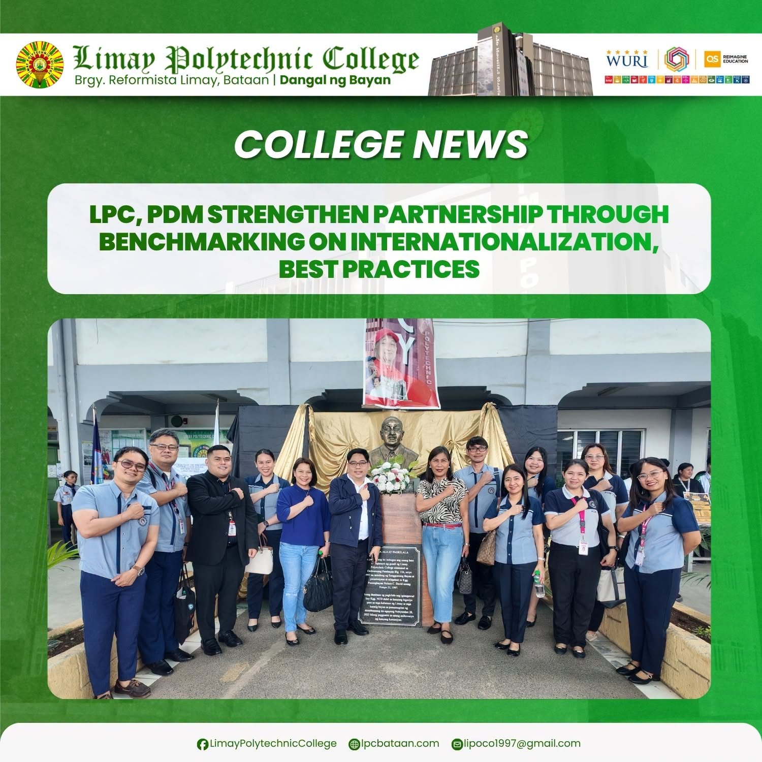 𝗖𝗢𝗟𝗟𝗘𝗚𝗘 𝗡𝗘𝗪𝗦 | LPC, PDM strengthen partnership through benchmarking on internationalization, best practices