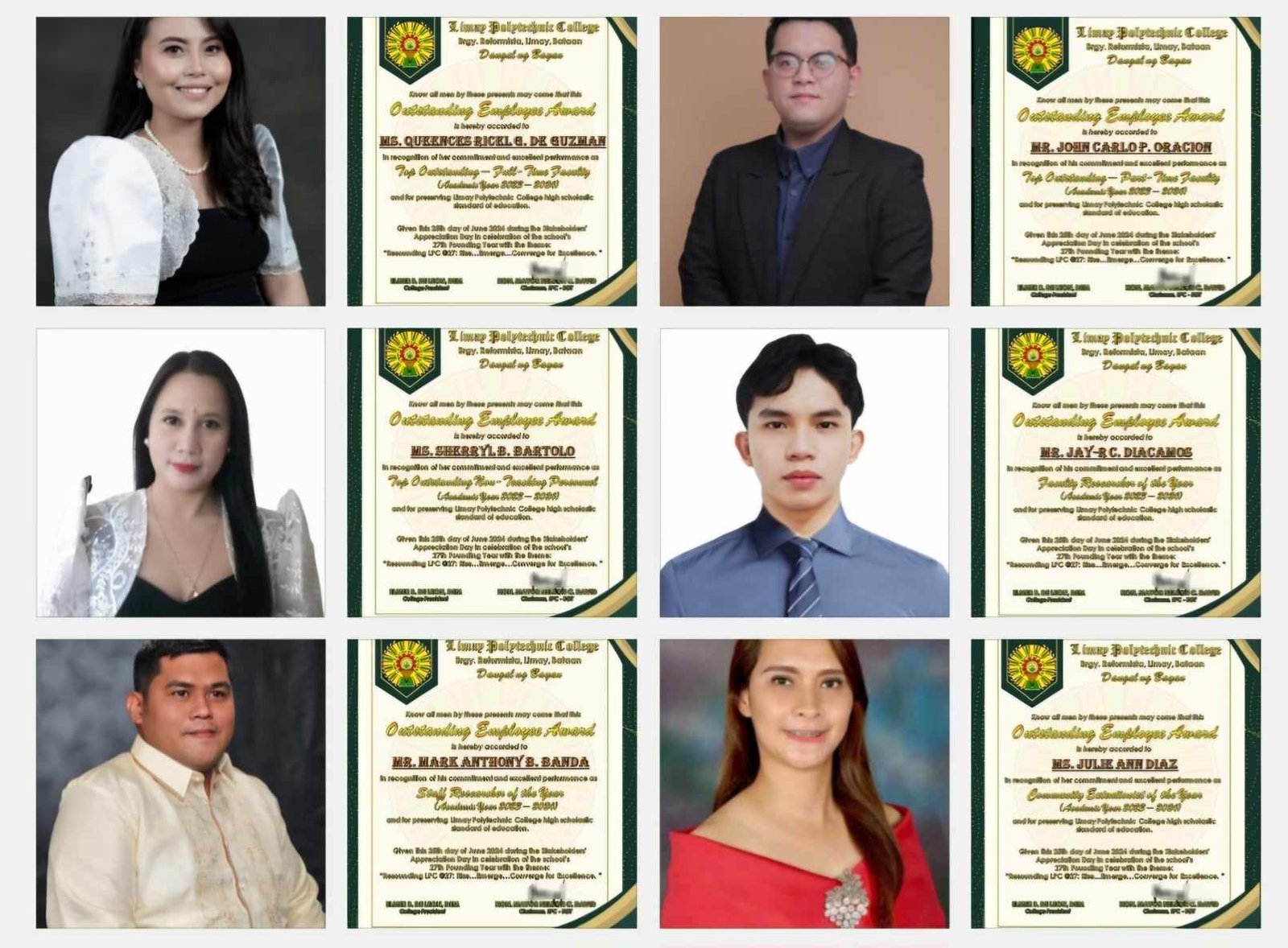 LPC hails Outstanding Faculty and Staff 2024
