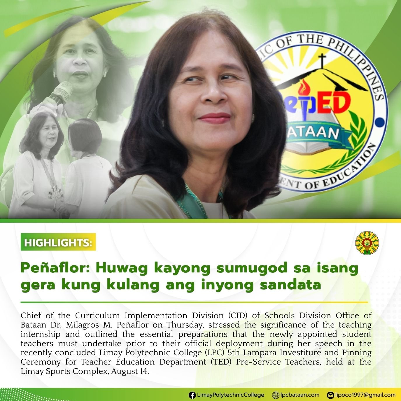 Peรฑaflor: Huwag kayong sumugod sa isang gera kung kulang ang inyong sandata