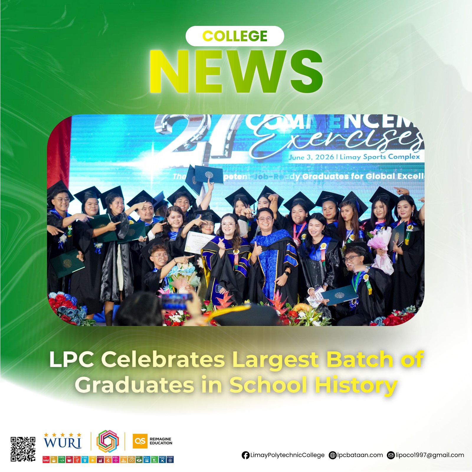 𝗖𝗢𝗟𝗟𝗘𝗚𝗘 𝗡𝗘𝗪𝗦 | LPC celebrates largest batch of graduates in school history